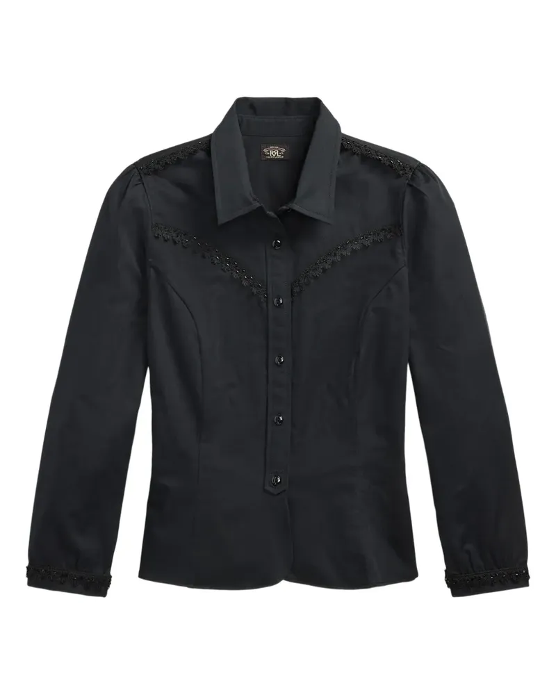 Ralph Lauren Emilie Hemd mit Stickerei - Schwarz Schwarz