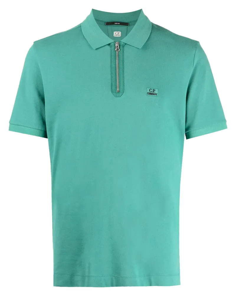 C.P. Company Poloshirt mit Logo-Patch - Grün Grün