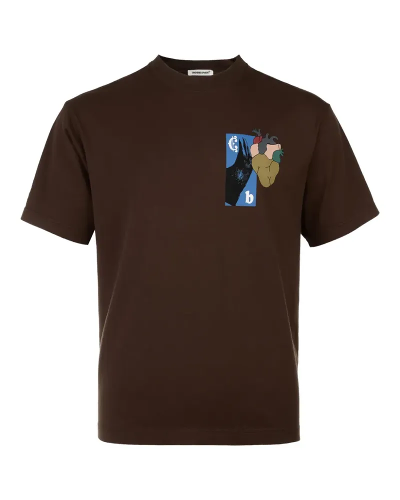Undercover T-Shirt mit grafischem Print - Braun Braun