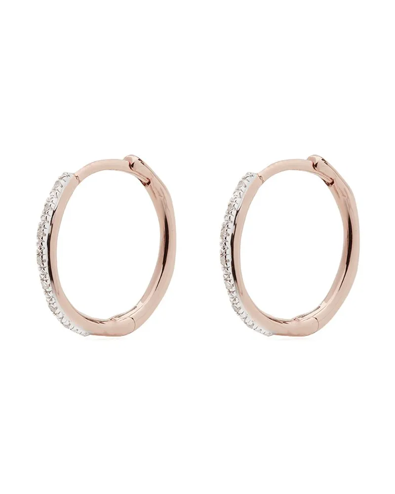 Monica Vinader 18kt Goldcreolen mit Diamanten - Rosa Rosa