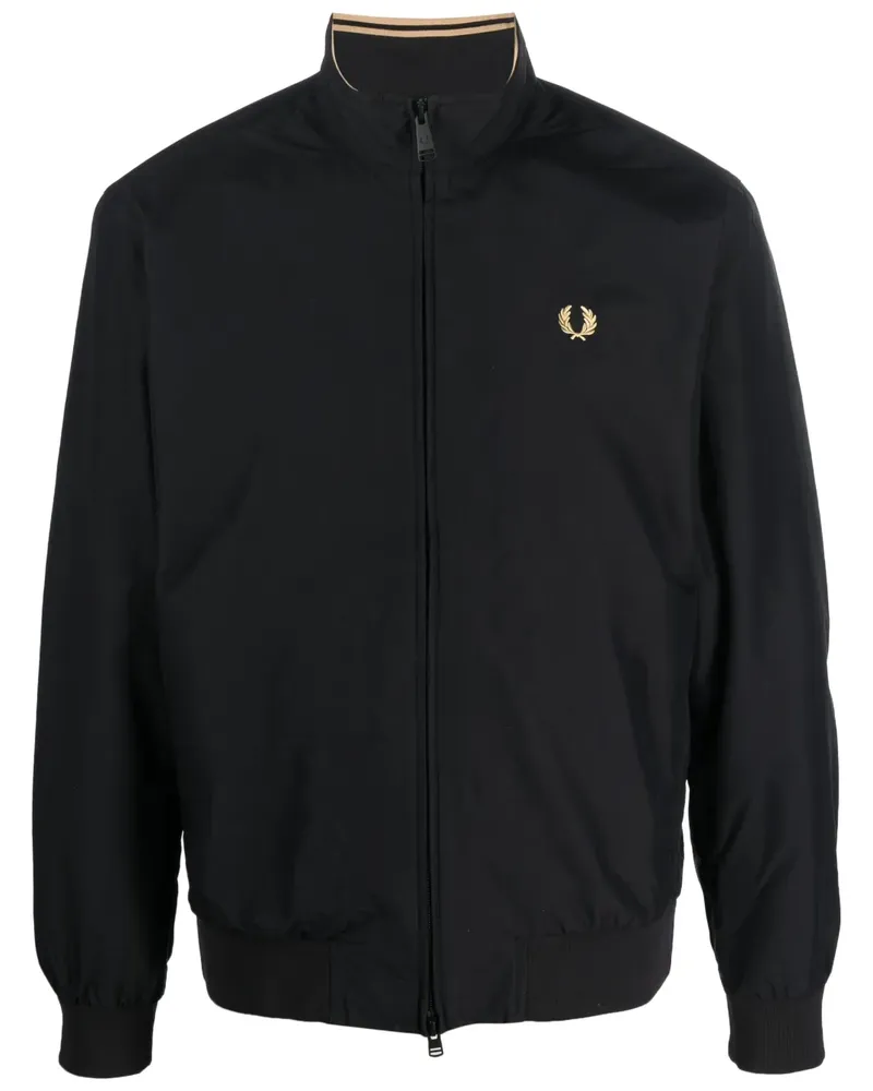 Fred Perry Jacke mit Logo-Stickerei - Schwarz Schwarz
