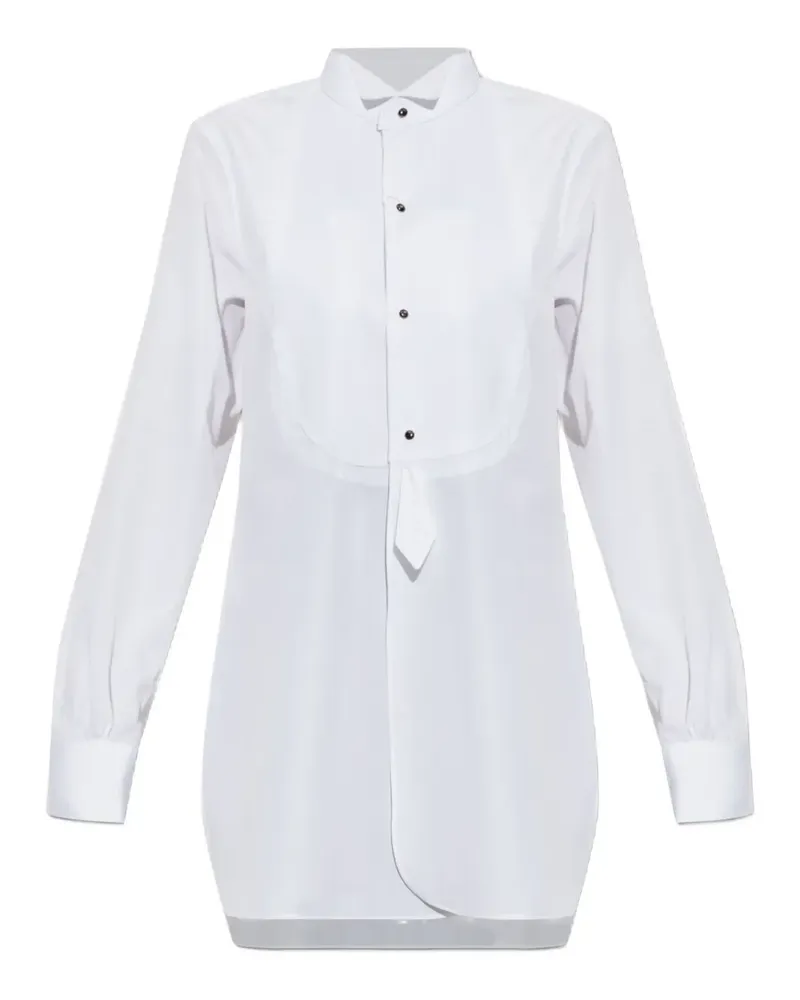 Maison Margiela bib-detail shirt - Weiß Weiß