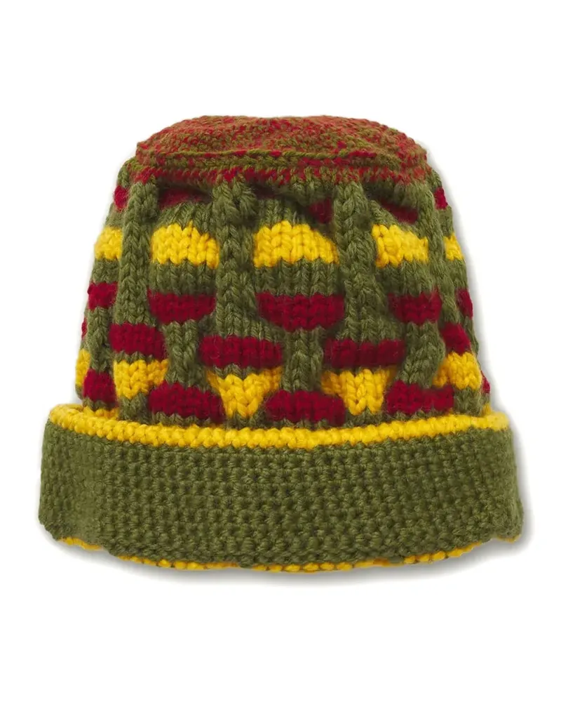 Nicholas Daley Roots patterned beanie hat - Grün Grün