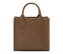 Handtasche mit Logo-Prägung - Braun