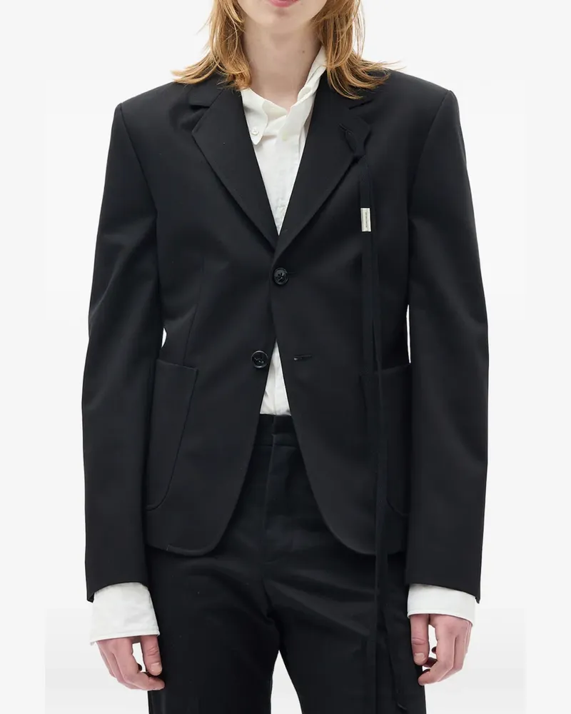Ann Demeulemeester Schmales Sakko - Schwarz Schwarz