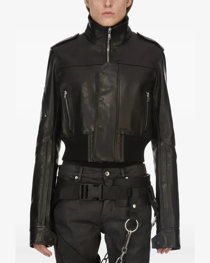 Rick Owens Rev Lederjacke - Schwarz Schwarz