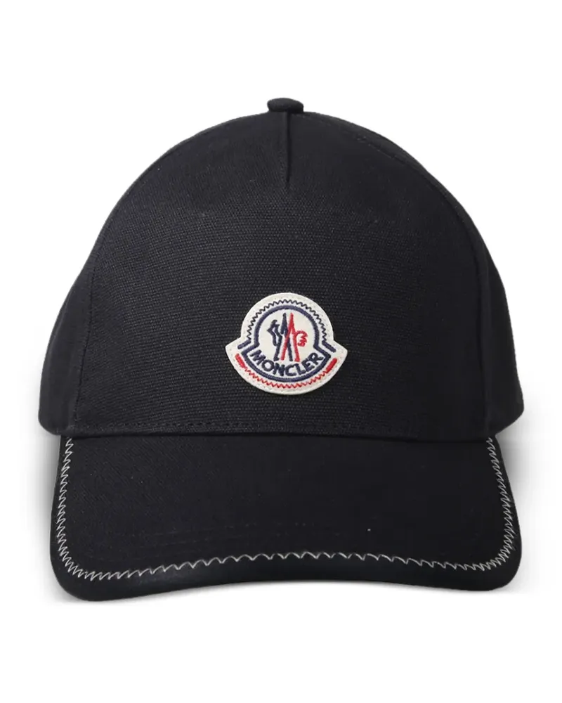 Moncler Baseballkappe mit Logo-Patch - Schwarz Schwarz