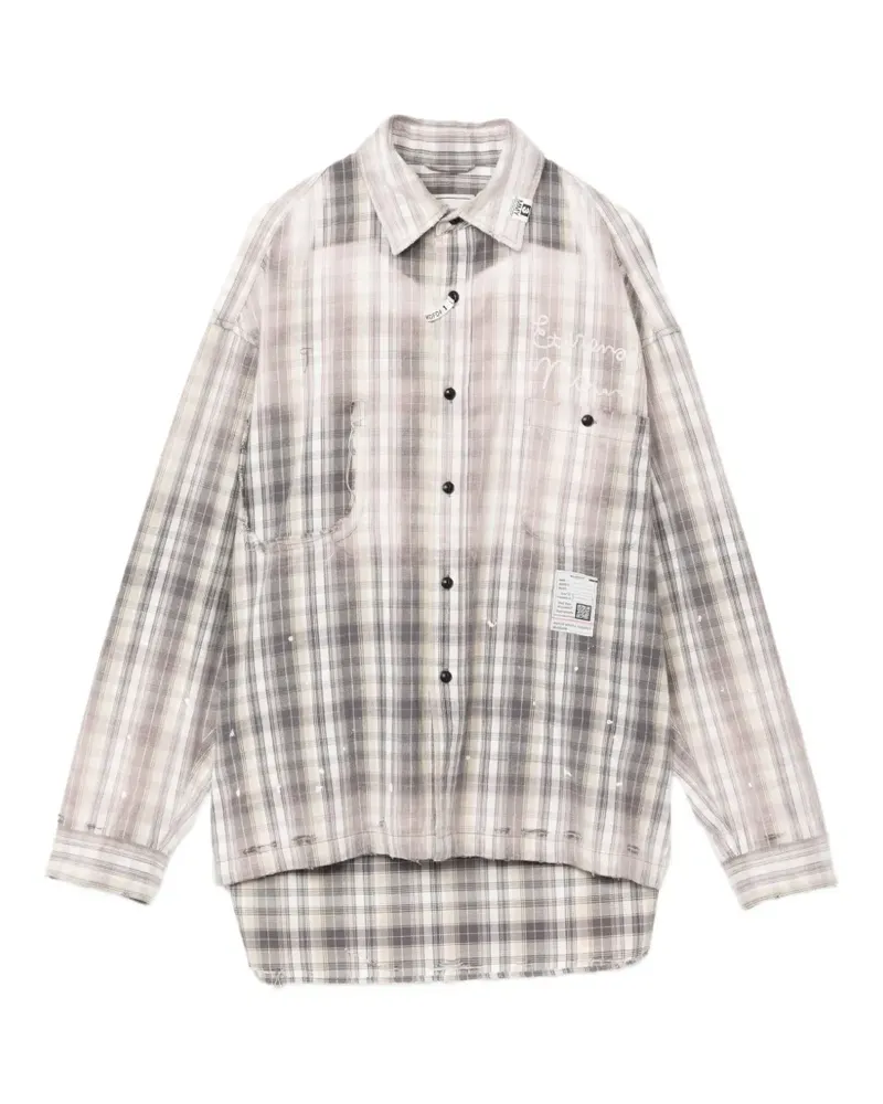MIHARAYASUHIRO Kariertes Hemd im Vintage-Look - Schwarz Schwarz