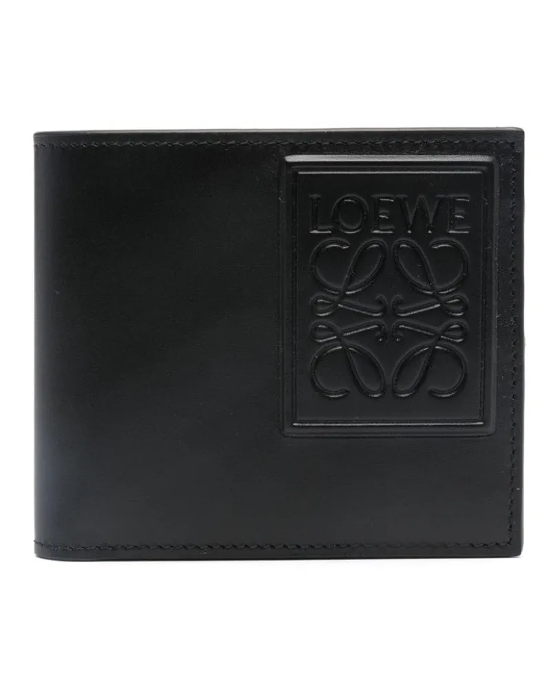 Loewe Portemonnaie mit Anagram-Prägung - Schwarz Schwarz