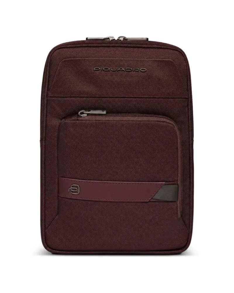 Piquadro Rucksack mit Logo-Schild - Violett Violett