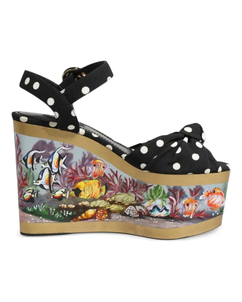 Dolce & Gabbana Sandalen mit Polka Dots - Schwarz Schwarz