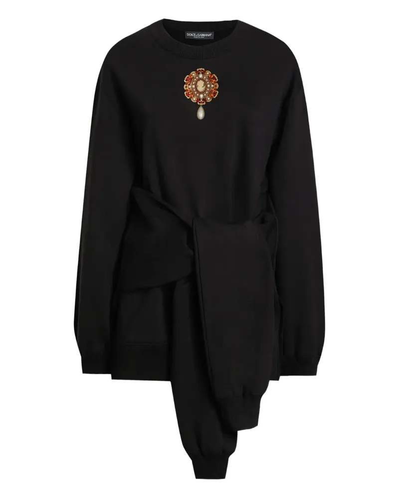Dolce & Gabbana Minikleid aus Leinen - Schwarz Schwarz