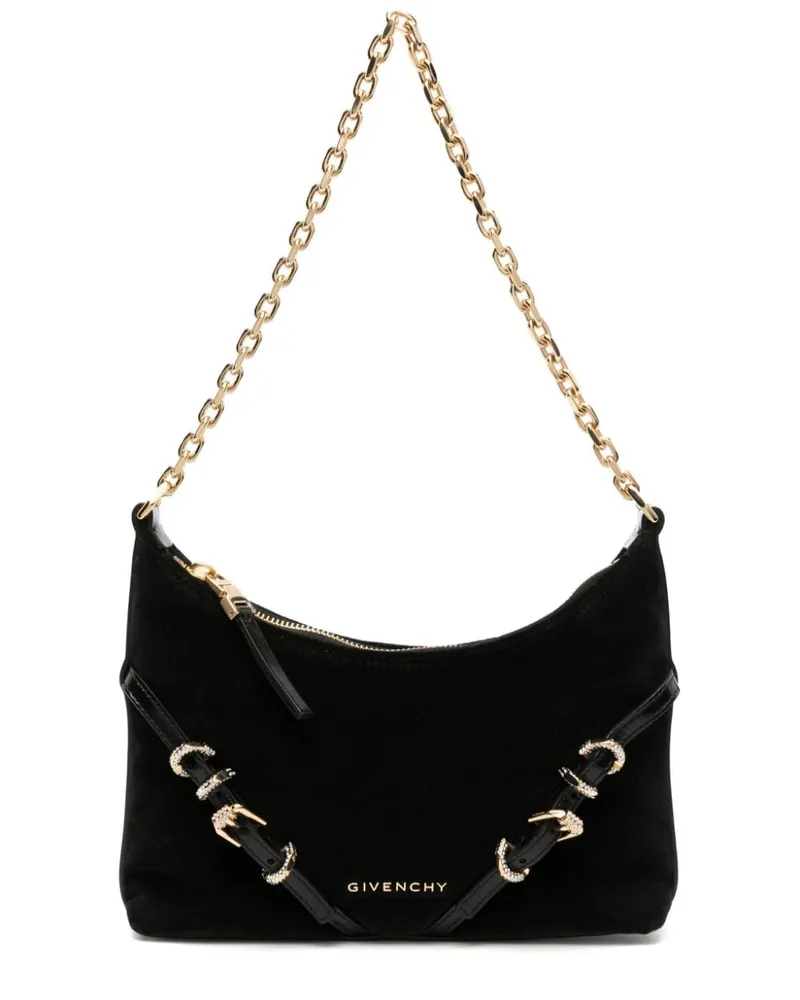 Givenchy Voyou Party Schultertasche aus Samt - Schwarz Schwarz