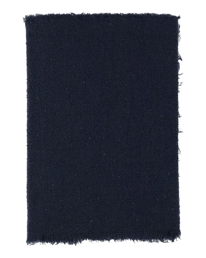 Faliero Sarti Schal mit Fransen - Blau Blau