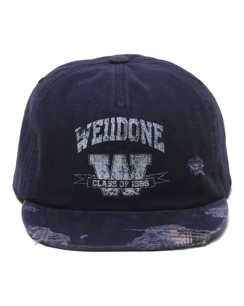 WE 11 DONE Baseballkappe in Distressed-Optik - Blau Blau