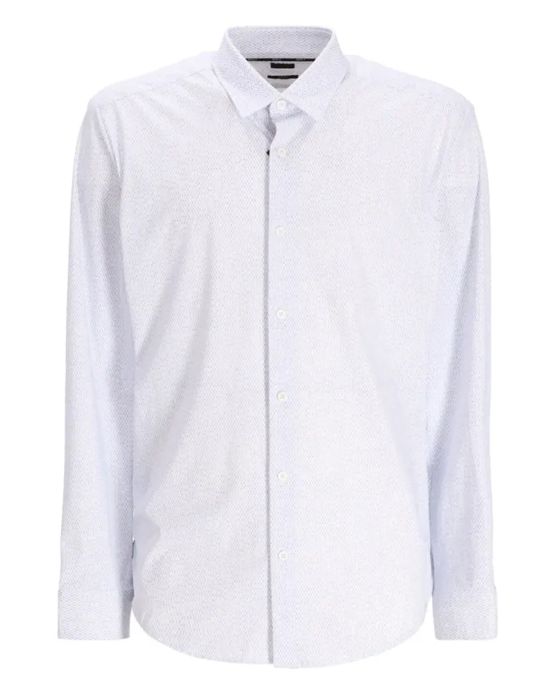 HUGO BOSS Gemustertes Hemd - Weiß Weiß