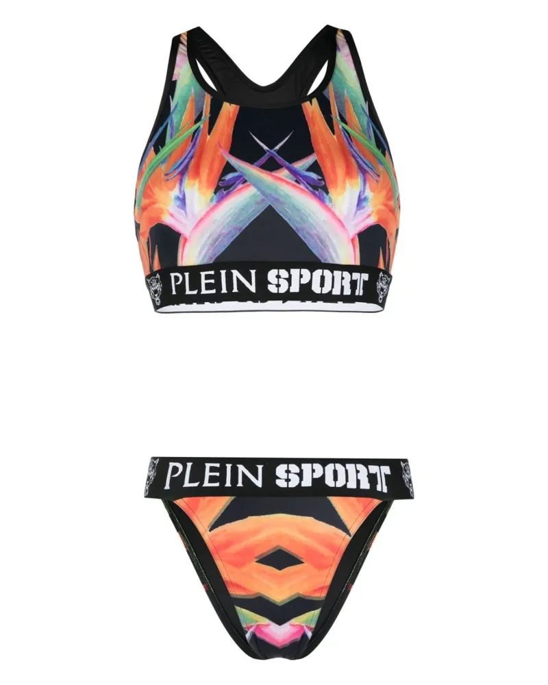 Philipp Plein Flowers Bikini Schwarz