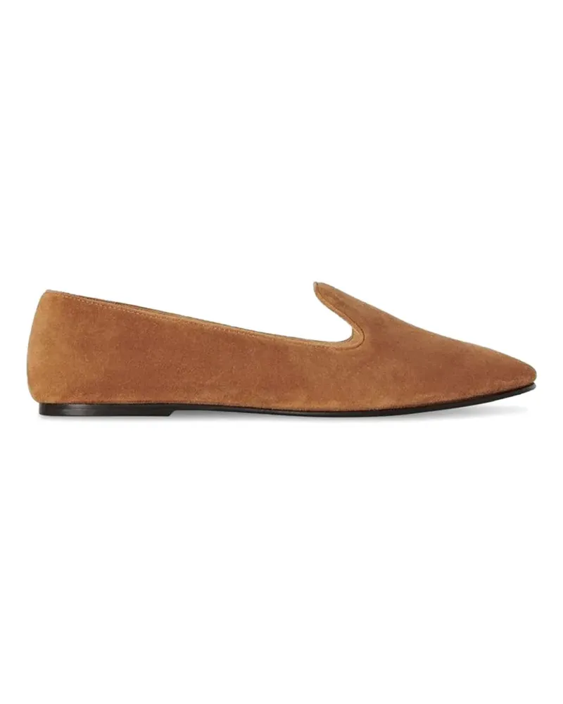 The Row almond-toe slip-on loafers - Braun Braun