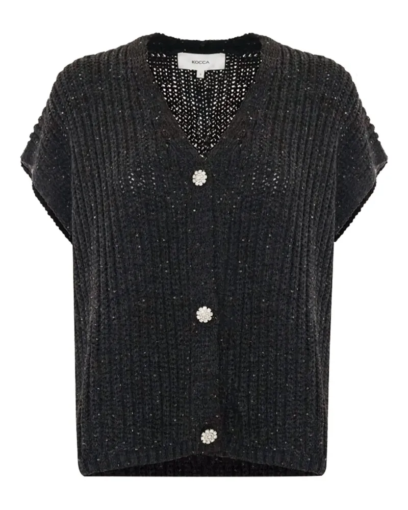 Kocca Inisio Cardigan mit Knöpfen - Grau Grau