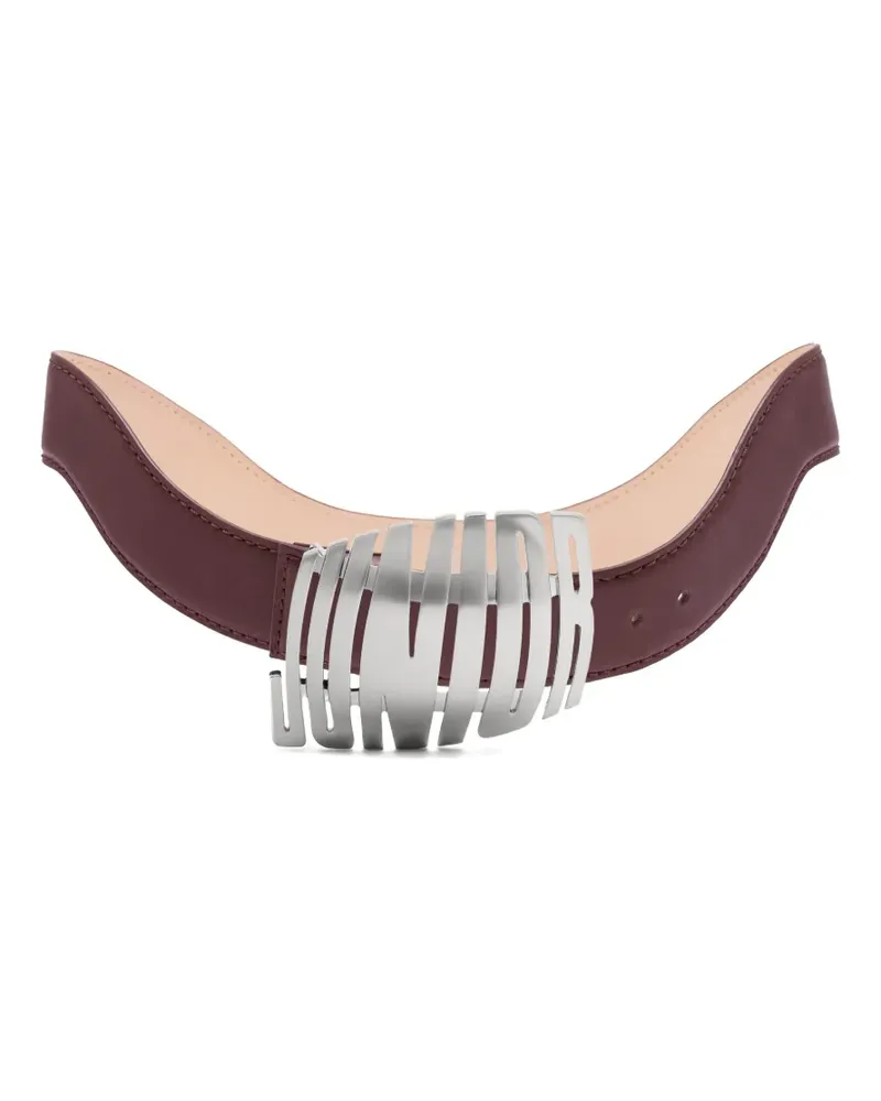 Jean Paul Gaultier wavy buckle belt - Rot Rot