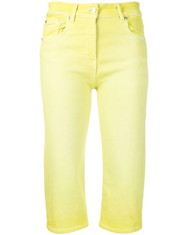 MSGM Halbhohe Cropped-Hose - Gelb Gelb