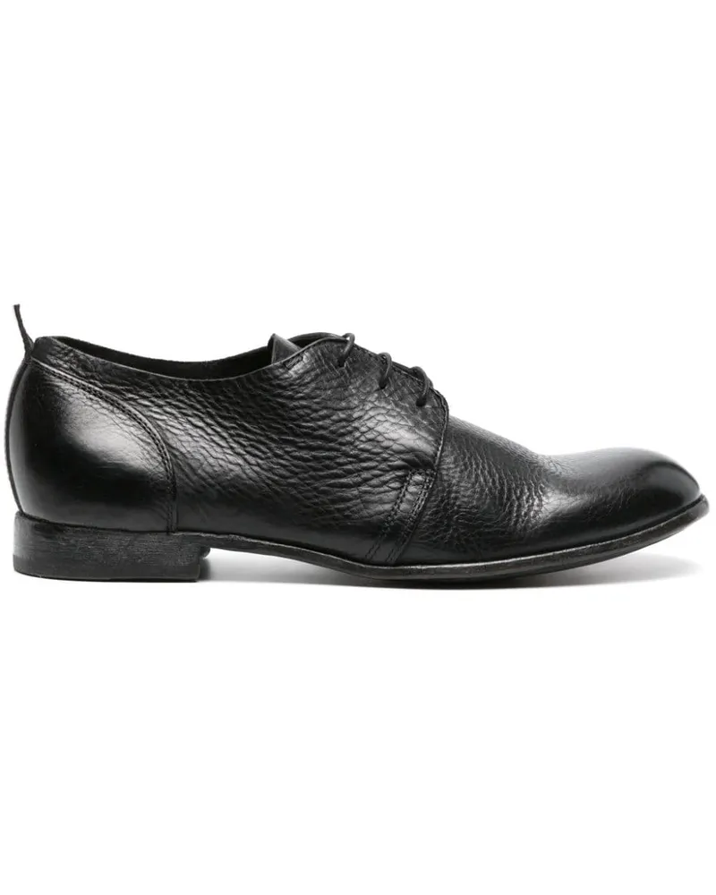 Moma Oxford-Schuhe aus strukturiertem Leder Schwarz