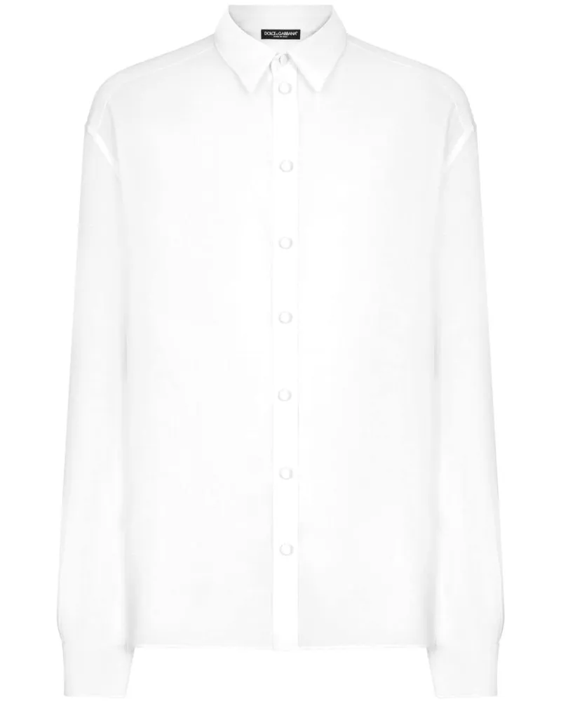 Dolce & Gabbana Transparentes Hemd - Weiß Weiß