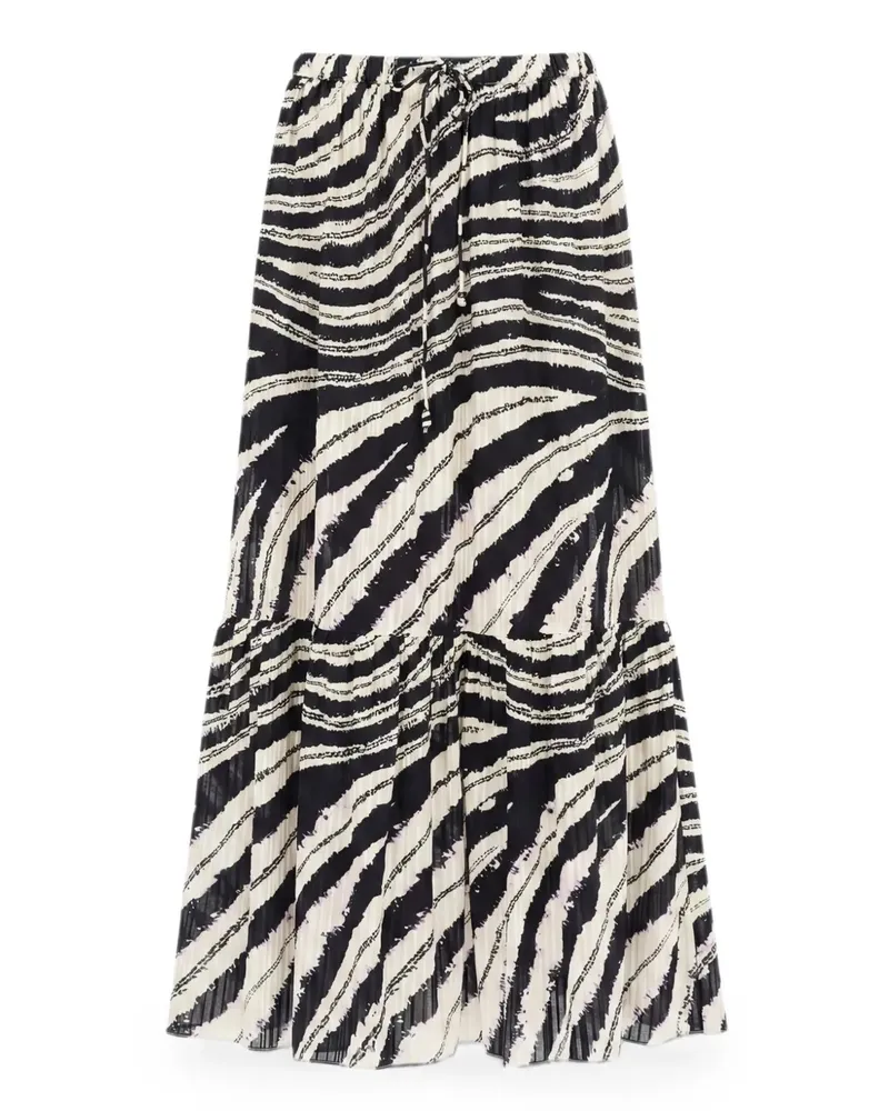 Ulla Johnson Olina Midirock mit Shibori-Print - Schwarz Schwarz