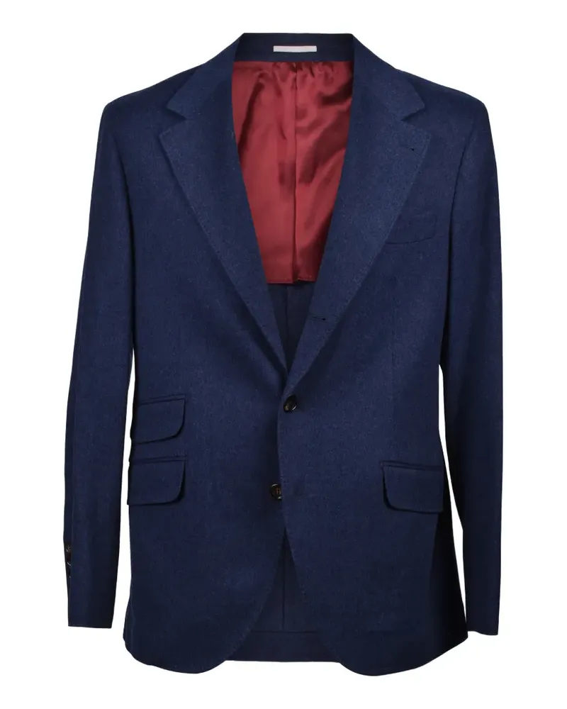 Brunello Cucinelli single-breasted wool-blend blazer - Nude Nude