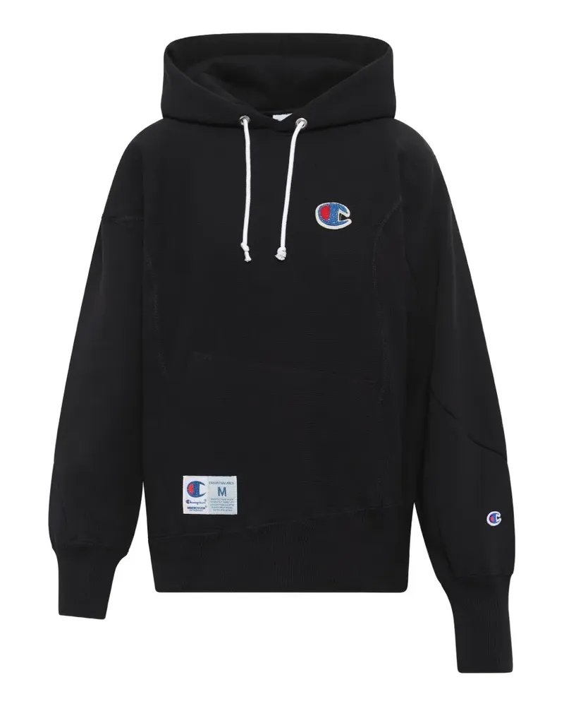 Undercover x Champion logo-patch hoodie - Schwarz Schwarz
