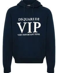 Dsquared2 Vip Cool Raglan-Hoodie Blau