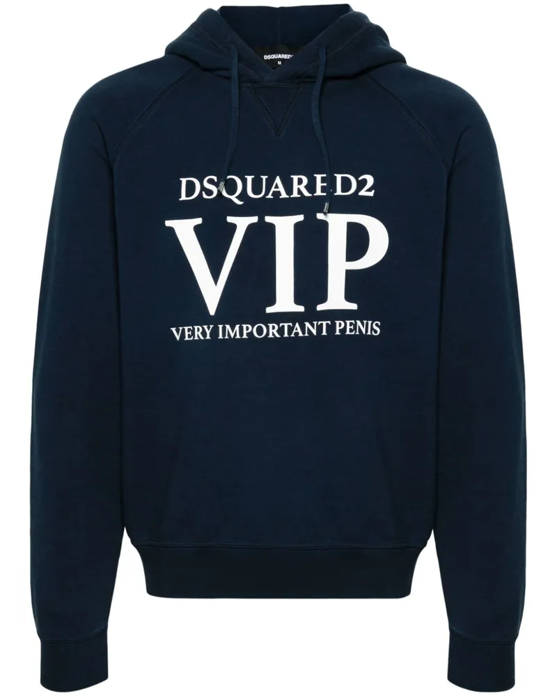 Dsquared2 Vip Cool Raglan-Hoodie - Blau Blau
