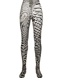 Thierry Mugler Leggings mit geflocktem Stern Nude