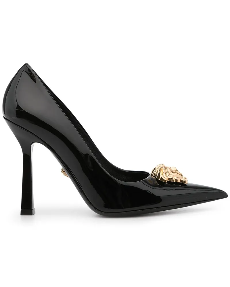 Versace La Medusa Pumps aus Lackleder 105mm - Schwarz Schwarz