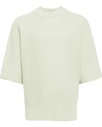 Issey Miyake T-Shirt mit Stehkragen Grün