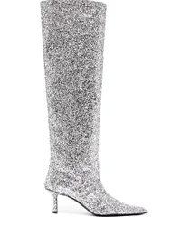 Alexander Wang Viola Stiefel mit Glitter-Optik 60mm Silber