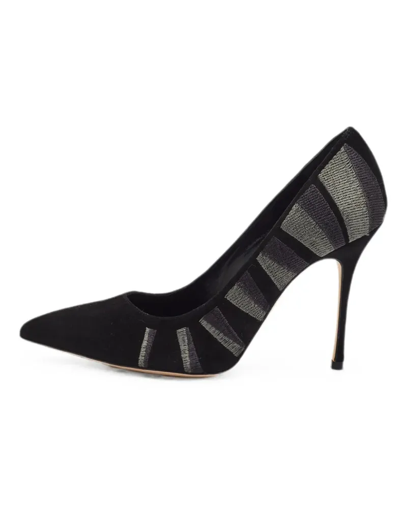 Manolo Blahnik BB embroidered pumps - Schwarz Schwarz