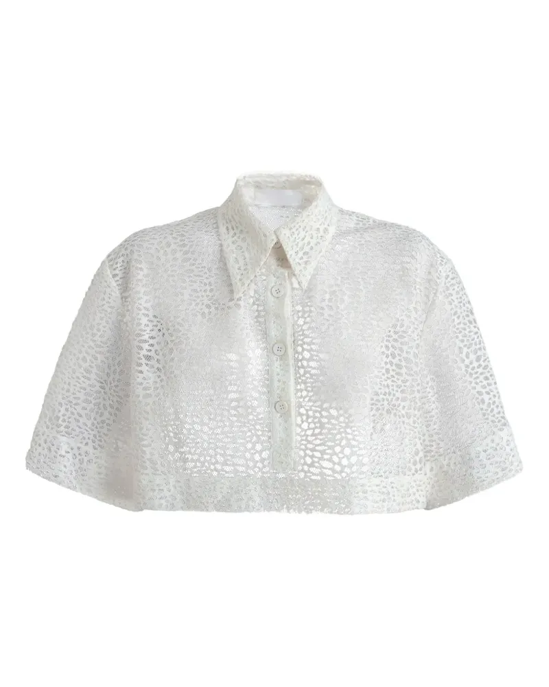 RXQUETTE Crumbled Cropped-Hemd - Weiß Weiß