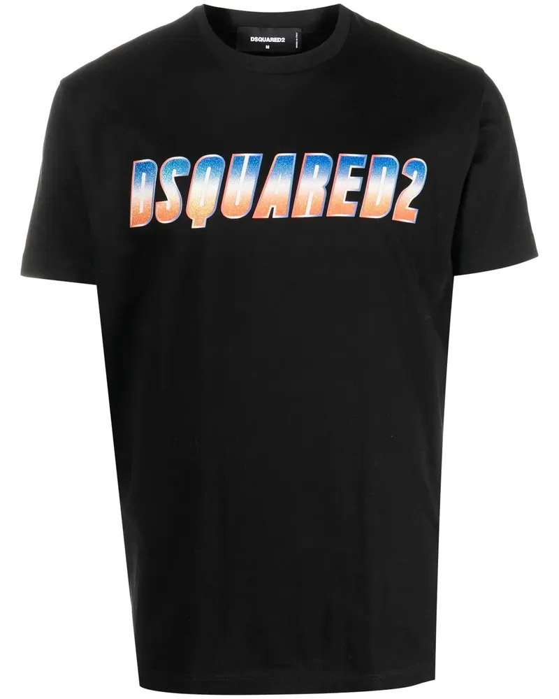 Dsquared2 T-Shirt mit Glitter-Print - Schwarz Schwarz