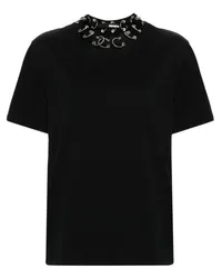 ROTATE Birger Christensen T-Shirt mit Metalldetail Schwarz