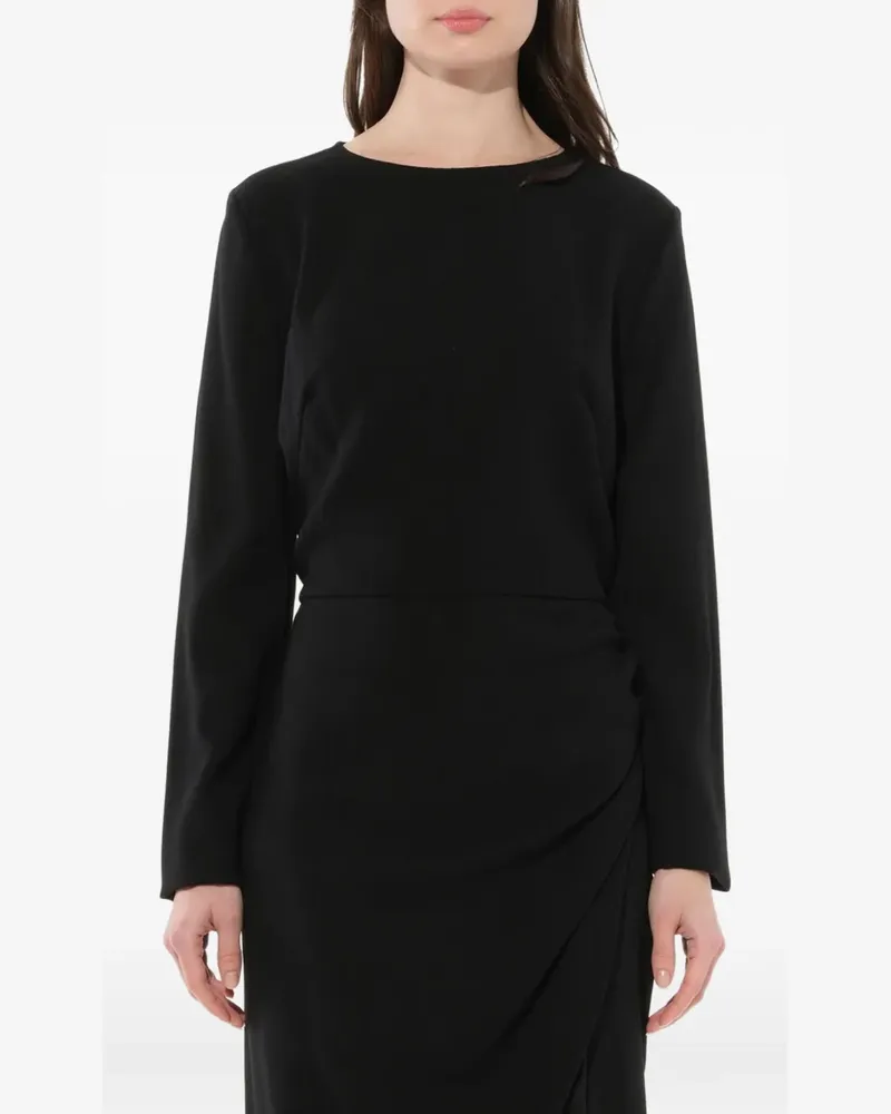 Givenchy long-sleeve draped dress - Schwarz Schwarz