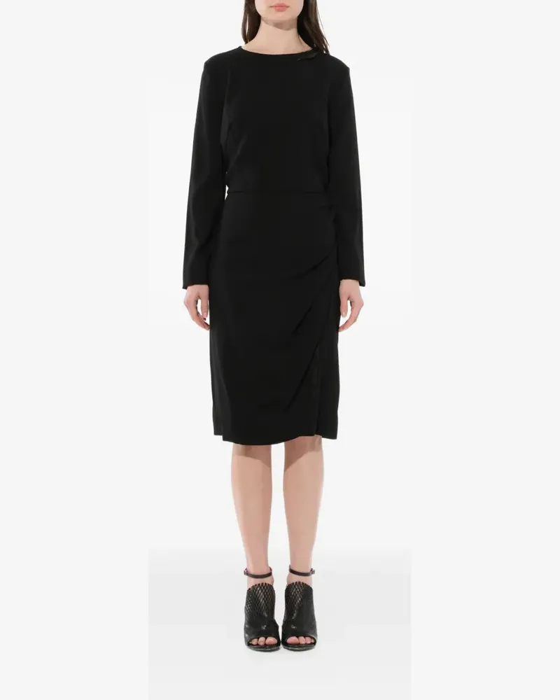 Givenchy long-sleeve draped dress - Schwarz Schwarz