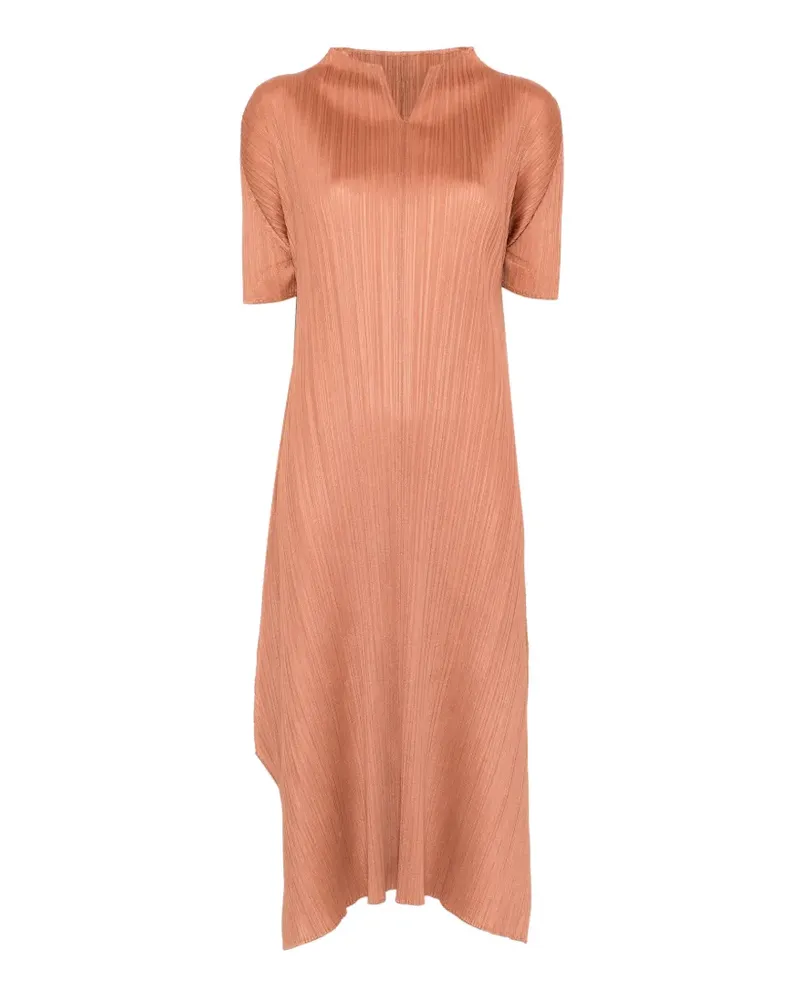 Issey Miyake March pleated midi dress - Orange Orange