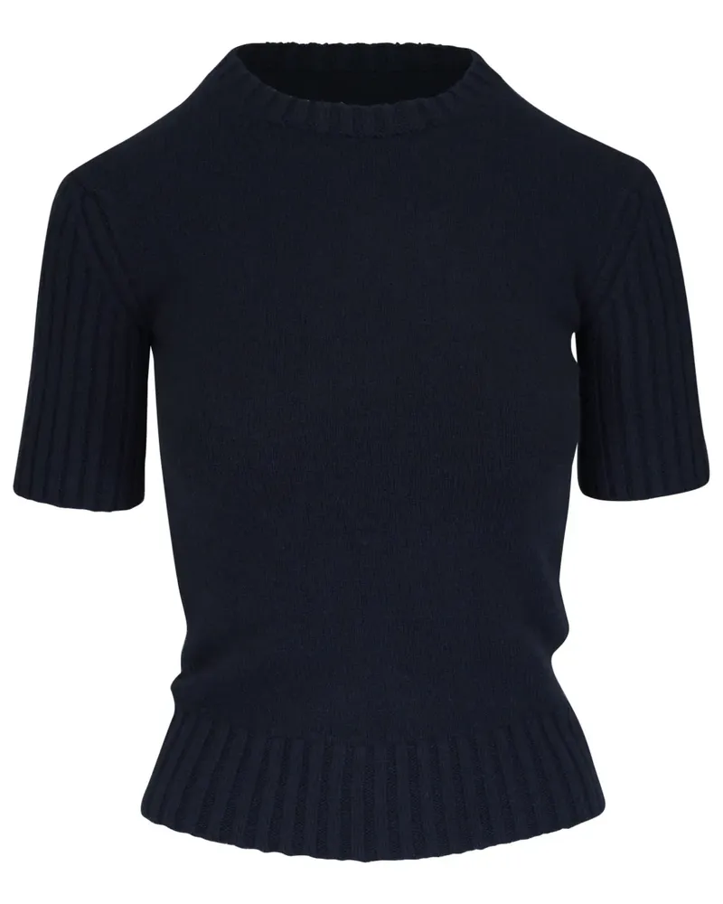KHAITE T-Shirt aus geripptem Strick - Schwarz Schwarz