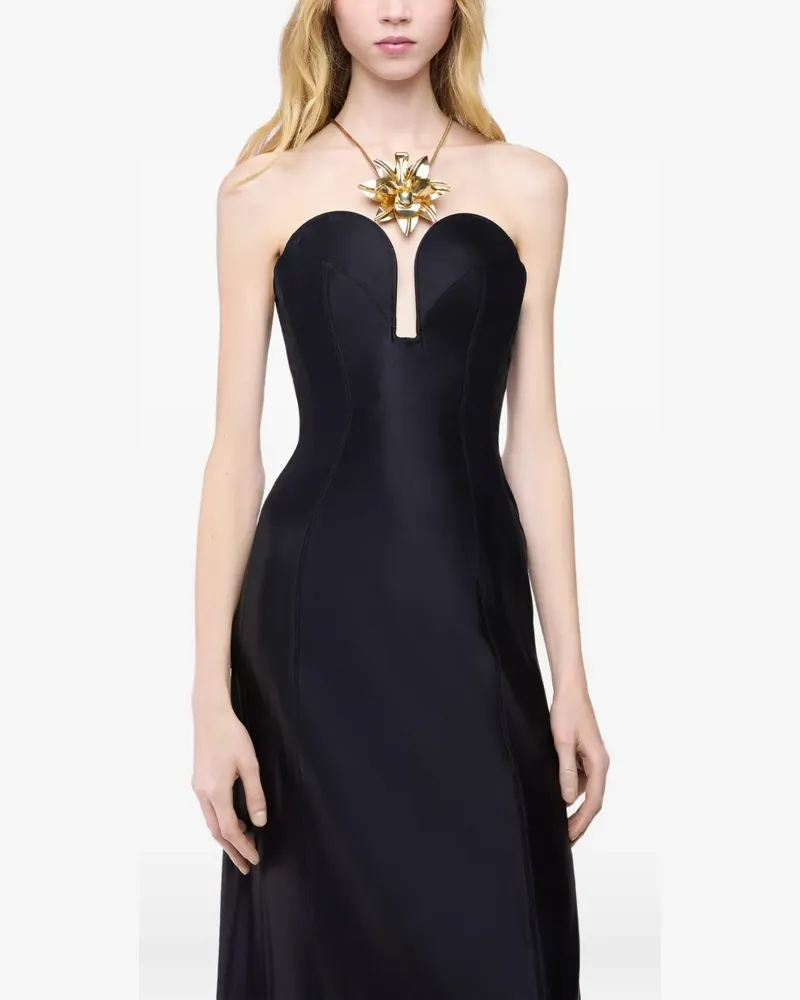 Paco Rabanne Midikleid in Herzform - Schwarz Schwarz