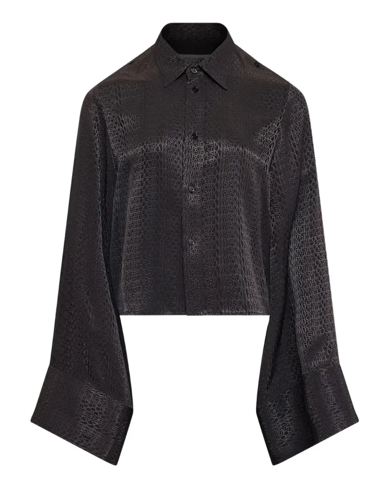 Maison Margiela viscose blend jacquard shirt - Schwarz Schwarz