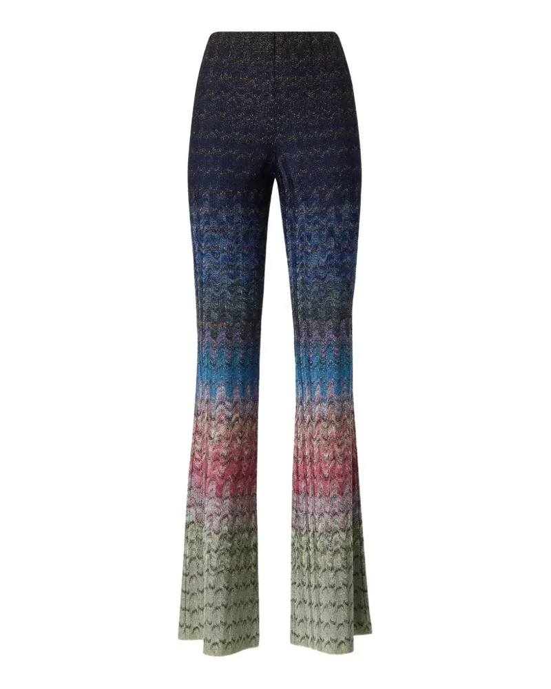 Missoni Dégradé viscose lamé flare trousers - Blau Blau