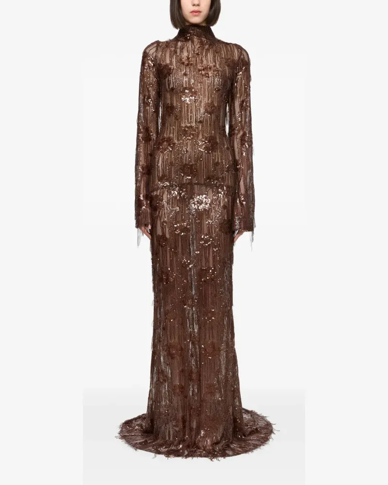 ATU Body Couture sequin-embellished fringed dress - Braun Braun