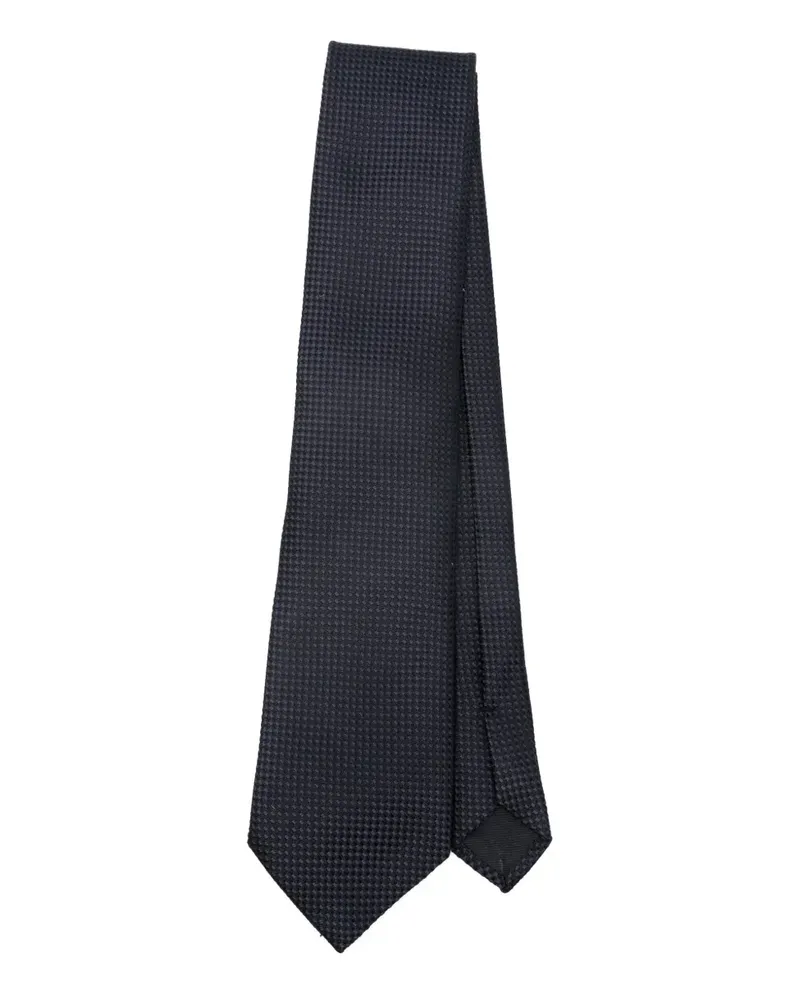 Tom Ford Krawatte mit Mikro-Muster - Blau Blau