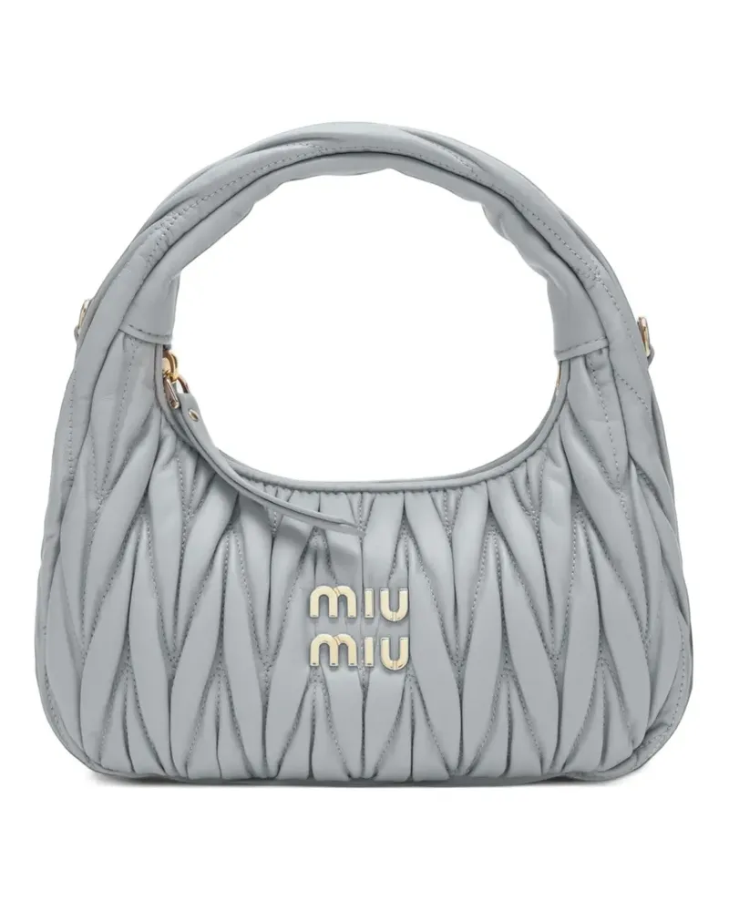 Miu Miu Wander Matelassé-Schultertasche - Grau Grau